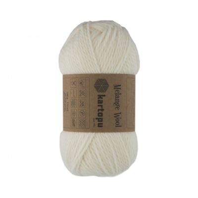 KARTOPU - KARTOPU MELANGE WOOL K025 Krem