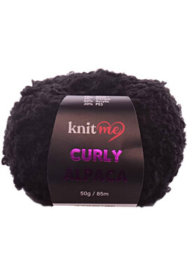 KNIT ME - KNIT ME CURLY ALPACA KC12 Siyah