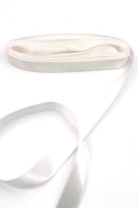  - KURDELA SATEN NO: 5 (2 CM) 10 MT 101 BEYAZ