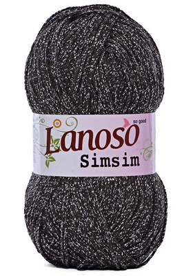 LANOSO - LANOSO SİMSİM 6051 BLACK SILVER LUREX