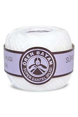 ÖREN BAYAN - ÖREN BAYAN SÜPER DANTEL İPLİĞİ NO:50 BEYAZ 100 GR