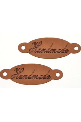  - DERİ ETİKET HANDMADE BASKILI 004