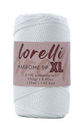 LORELLİ - LORELLİ MAKROME PP XL 3MM 001 İnci Beyazı