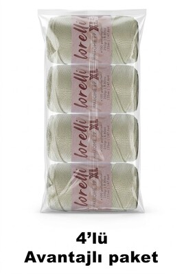 LORELLİ - LORELLİ MAKROME PP XL 3MM 4 LÜ PAKET 016 Kemik
