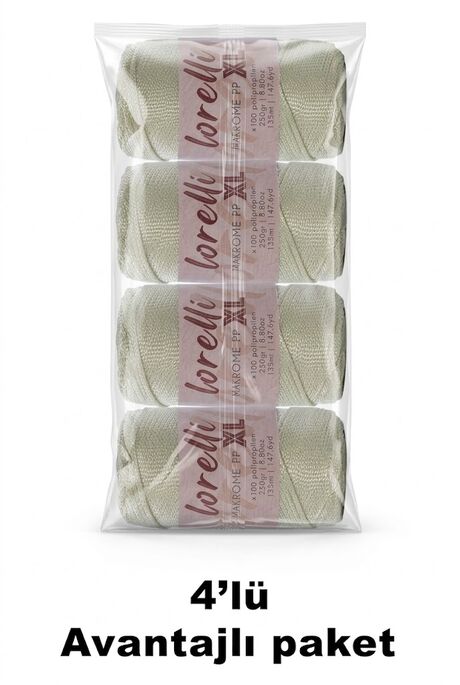 LORELLİ - LORELLİ MAKROME PP XL 3MM 4 LÜ PAKET 016 Kemik