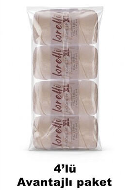 LORELLİ - LORELLİ MAKROME PP XL 3MM 4 LÜ PAKET 028 Krem
