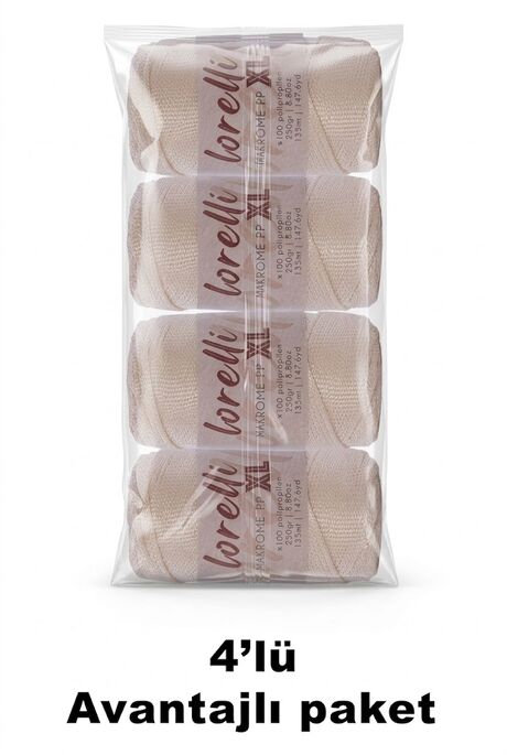 LORELLİ MAKROME PP XL 3MM 4 LÜ PAKET 028 Krem - 1