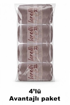 LORELLİ - LORELLİ MAKROME PP XL 3MM 4 LÜ PAKET 030 Açık Bej