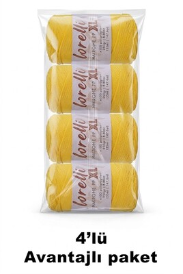LORELLİ - LORELLİ MAKROME PP XL 3MM 4 LÜ PAKET 055 Sarı