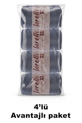 LORELLİ - LORELLİ MAKROME PP XL 3MM 4 LÜ PAKET 064 Gri