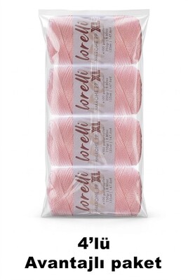 LORELLİ - LORELLİ MAKROME PP XL 3MM 4 LÜ PAKET 070 Somon