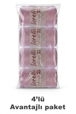 LORELLİ - LORELLİ MAKROME PP XL 3MM 4 LÜ PAKET 072 Soft Pembe