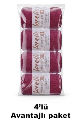LORELLİ - LORELLİ MAKROME PP XL 3MM 4 LÜ PAKET 113 Şarabi