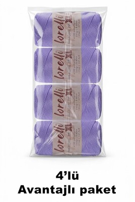 LORELLİ - LORELLİ MAKROME PP XL 3MM 4 LÜ PAKET 130 Lila