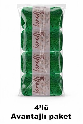 LORELLİ - LORELLİ MAKROME PP XL 3MM 4 LÜ PAKET 172 Çimen