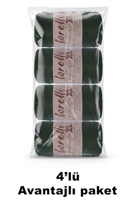 LORELLİ - LORELLİ MAKROME PP XL 3MM 4 LÜ PAKET 195 Haki