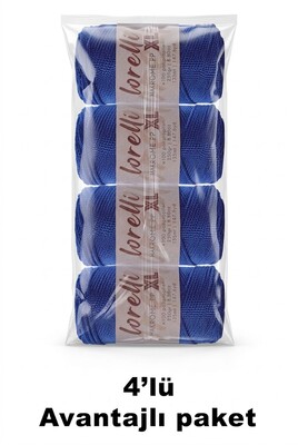 LORELLİ - LORELLİ MAKROME PP XL 3MM 4 LÜ PAKET 252 Saks Mavi