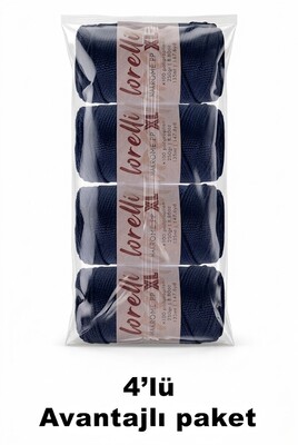 LORELLİ - LORELLİ MAKROME PP XL 3MM 4 LÜ PAKET 262 Lacivert
