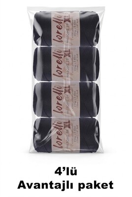 LORELLİ - LORELLİ MAKROME PP XL 3MM 4 LÜ PAKET 270 Siyah