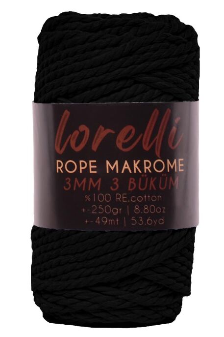 LORELLİ ROPE MAKROME 150 Siyah - 1