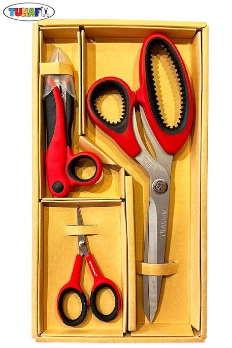  - MAKAS HDF 207 MAKAS SETİ 3 LÜ KIRMIZI