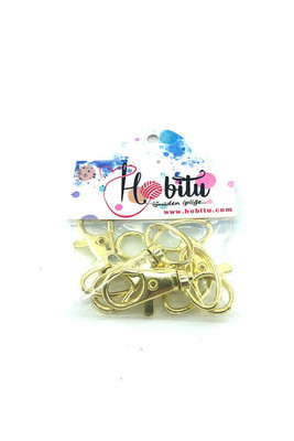 MAKROME KEY RING CLIP GOLD 5 PİECE - Thumbnail