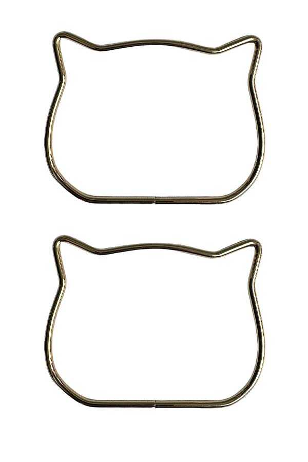 Metal Çanta Sapı Kedi 11 Cm Gold 5mm