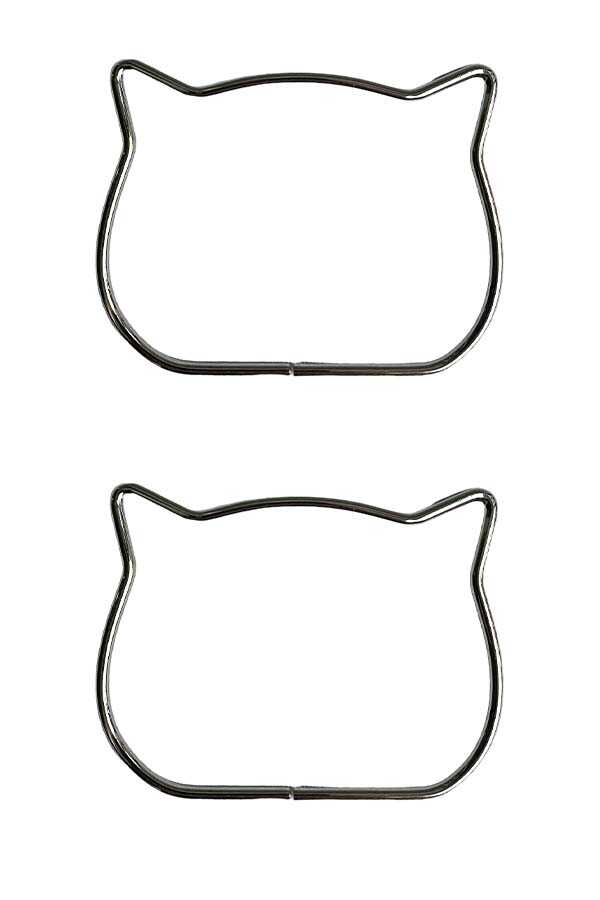 Metal Çanta Sapı Kedi 11 Cm Gümüş 5mm