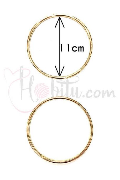  - METAL ÇANTA SAPI YUVARLAK GOLD HALKA 11 CM 5MM