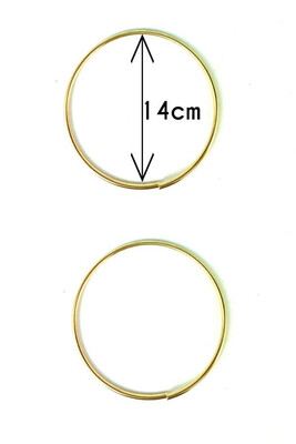  - METAL ÇANTA SAPI YUVARLAK GOLD HALKA 14 CM 5MM