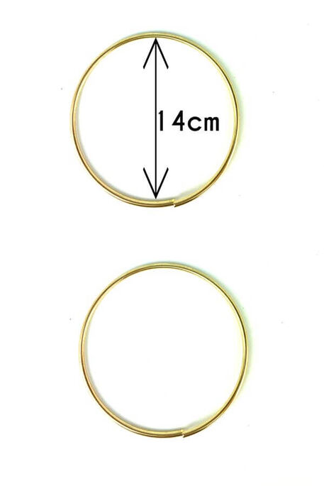  - METAL ÇANTA SAPI YUVARLAK GOLD HALKA 14 CM 5MM