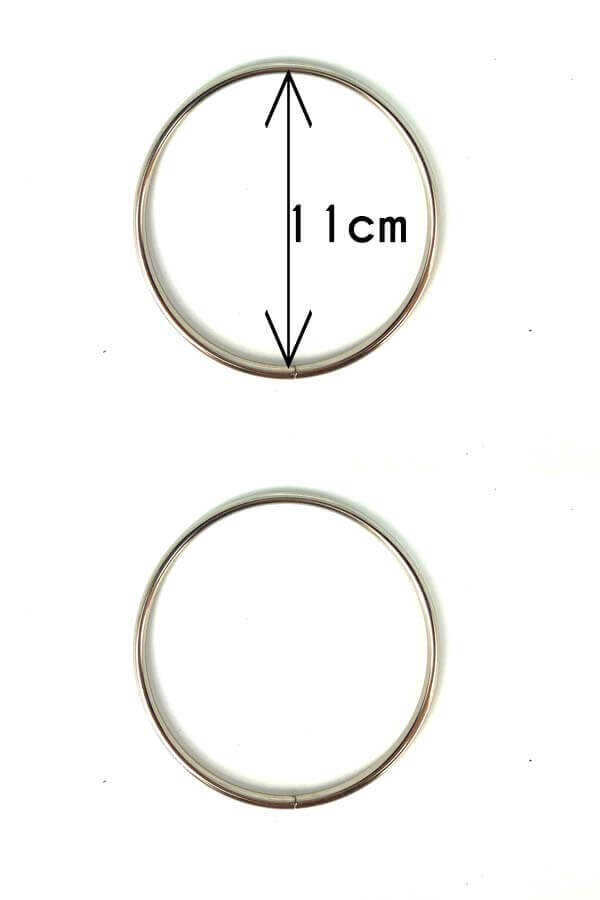 Metal Çanta Sapı Yuvarlak Gümüş Halka 11 Cm 5mm