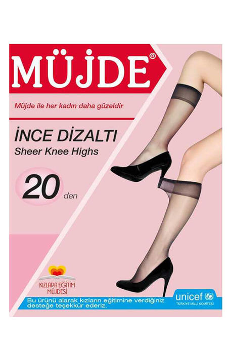 MÜJDE - MÜJDE DİZALTI 20 DENYE ÇORAP