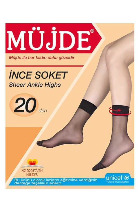 MÜJDE - MÜJDE İNCE SOKET 20 DENYE ÇORAP