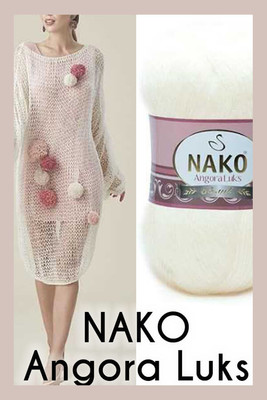 NAKO - NAKO ANGORA LÜKS 208 Beyaz