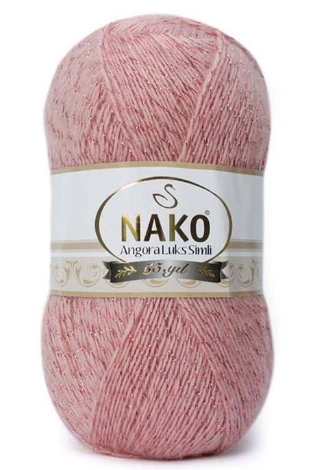 NAKO - NAKO ANGORA LÜKS SİMLİ 1424 Pembe Altın