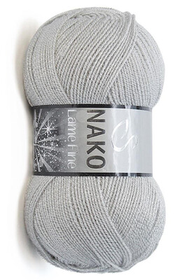 NAKO LAME FINE 130G Açık Gri + Gümüş