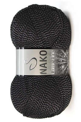 NAKO LAME FINE 217G Siyah + Gümüş
