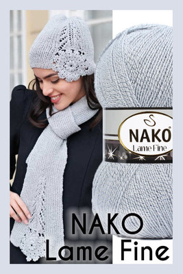 NAKO LAME FINE 6671UM Gri + Uçuk Mavi
