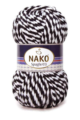 NAKO SPAGHETTİ 3086 Siyah - Beyaz Muline