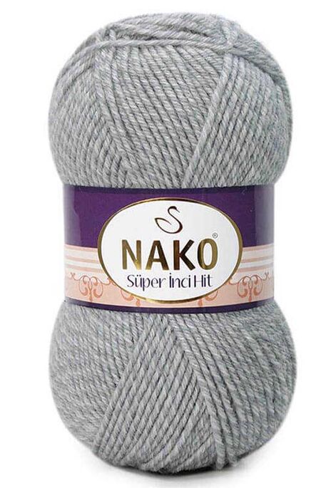 NAKO - NAKO SÜPER İNCİ HİT 21382 Gri - Krem Muline