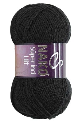 Nako Yarn - NAKO SÜPER İNCİ HİT KNİTTİNG YARN 217 Black
