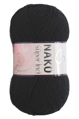 Nako Yarn - NAKO SÜPER İNCİ KNİTTİNG YARN 217 Black