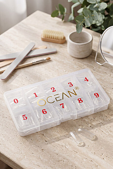 OCEAN 59-T  YARIM AY ŞEFFAF  TİPS TIRNAK - 1