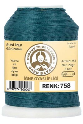 ÖREN BAYAN - ÖREN BAYAN SUNİ İPEK OYA İPLİĞİ 20 GR 0758