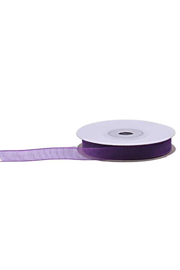Organze Kurdele 1cm Mor 107