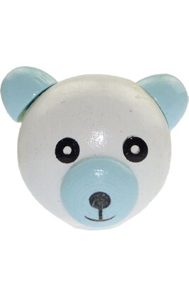  - PACIFIER BEAD BEAR 103 WHITE BLUE