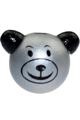  - PACIFIER BEAD BEAR 105 SILVER GRAY