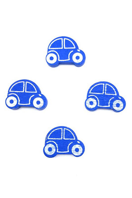  - PACİFİER CHAİN ORNAMENT WOODEN CAR SAX BLUE 16mm