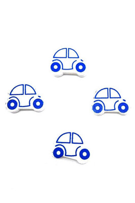  - PACİFİER CHAİN ORNAMENT WOODEN CAR WHITE 16mm